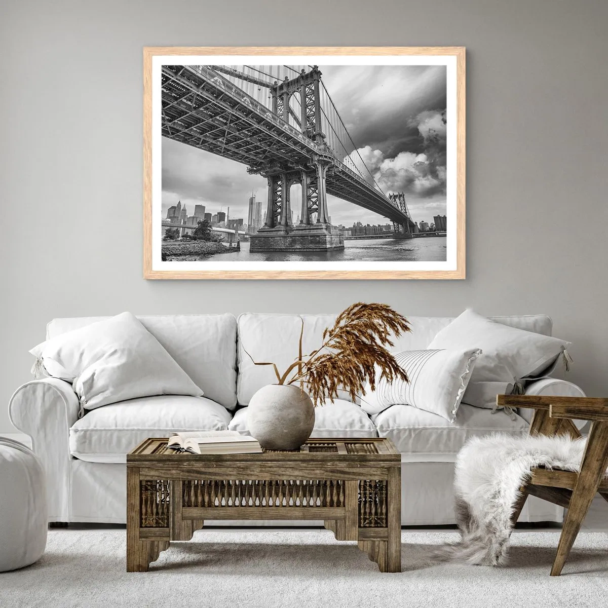 Poster in light oak frame - To the Heart of a City - 91x61 cm