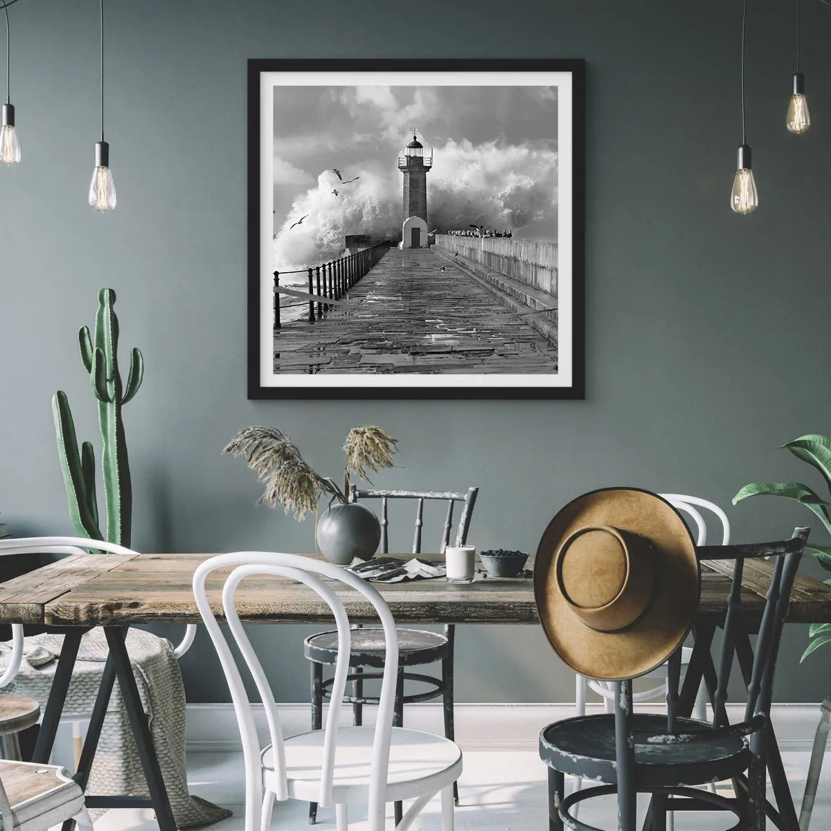 Poster in black frame - Fearless - 30x30 cm