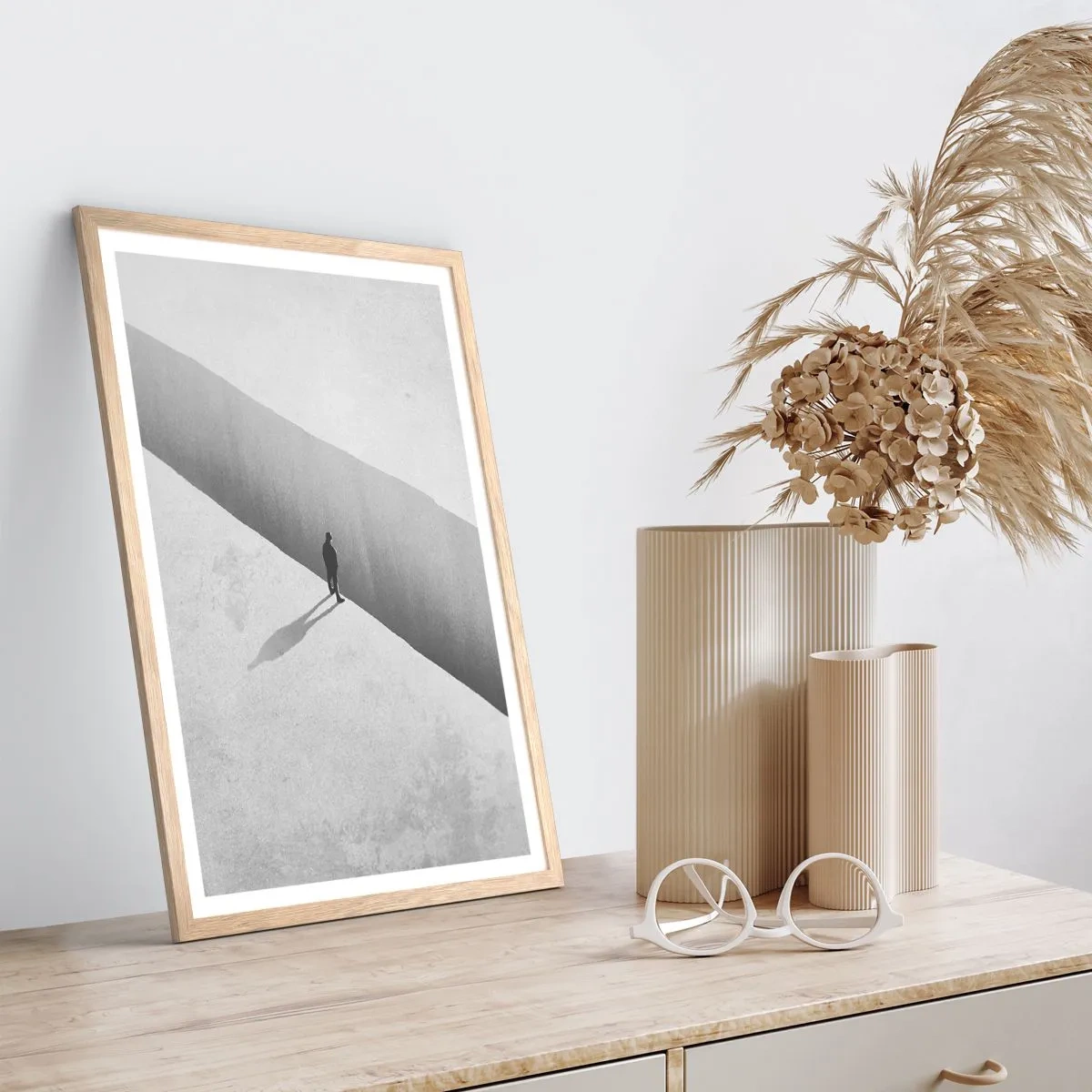 Poster in light oak frame - Clear Goal - 30x40 cm