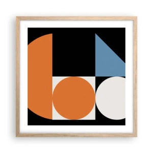 Poster in light oak frame - Figure System - 50x50 cm