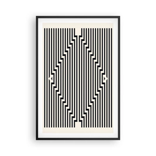 Poster in black frame - Geometrical Illusion - 61x91 cm
