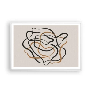 Poster in white frmae - Everything Is Tangled UP - 91x61 cm