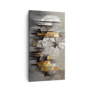 Canvas picture - Composition of Ice and Light - 45x80 cm