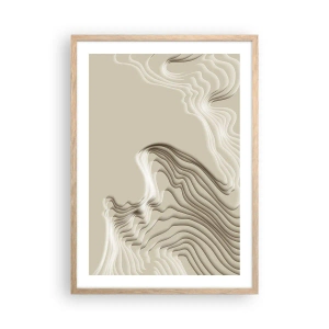 Poster in light oak frame - Topography of Art. - 50x70 cm
