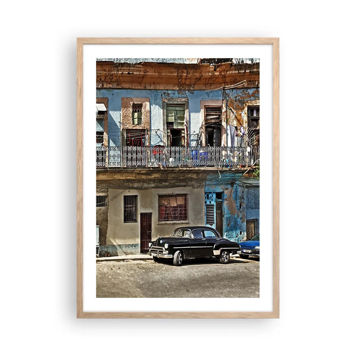 Poster in light oak frame - Havana Style - 50x70 cm