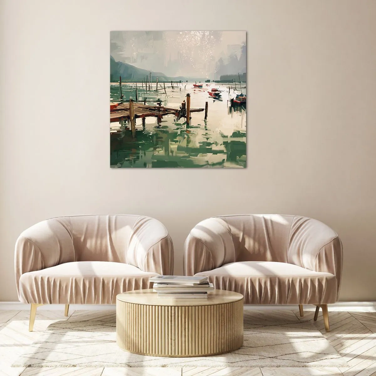 Glass picture - Coated in Melted Moon - 50x50 cm