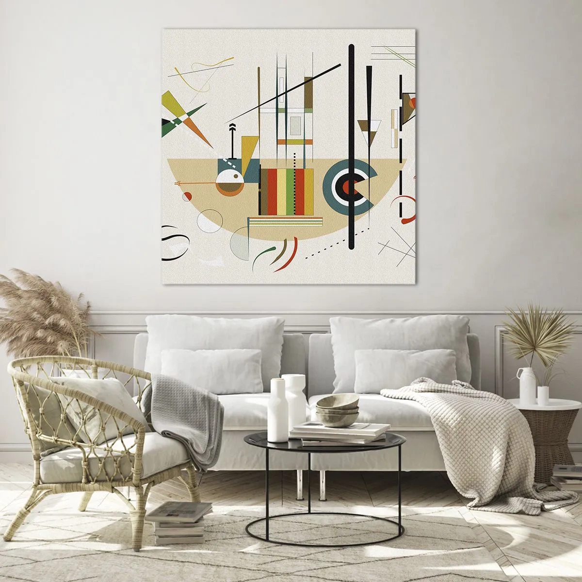 Glass picture - And the World Laughs - 60x60 cm