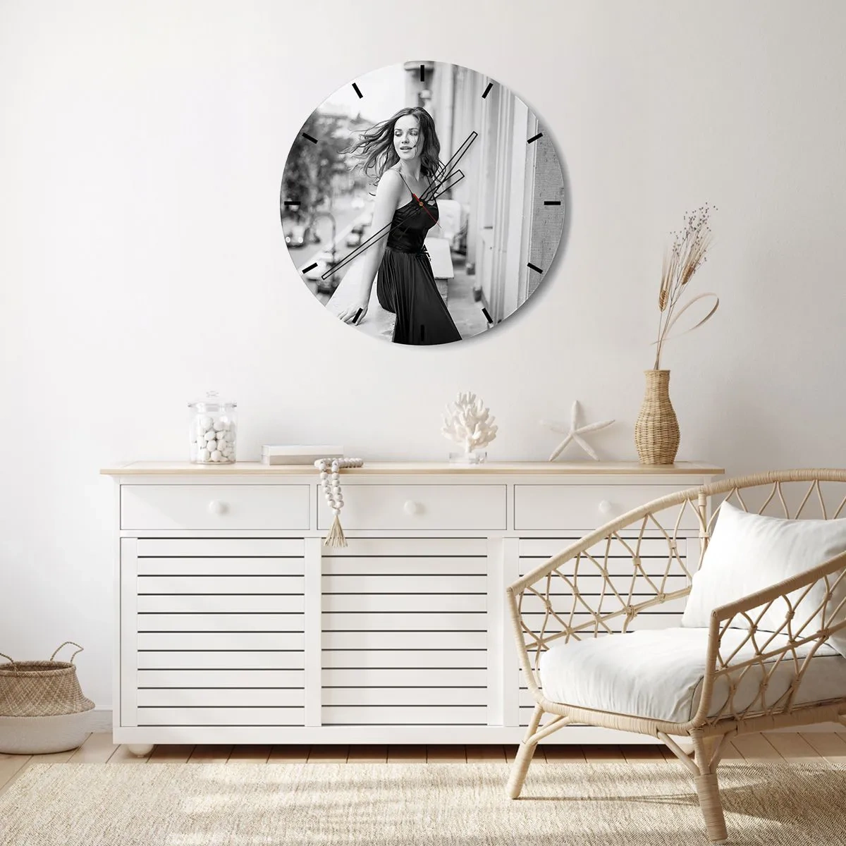 Wall clock - Clock on glass - Certainly a Parisian - 30x30 cm