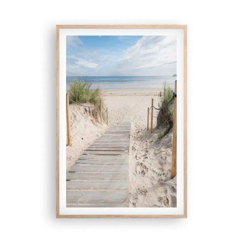 Poster in light oak frame - Until the Horizon - 61x91 cm