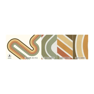 Photo Wallpaper Sample Premium Canvas - Zigzaging towards the Goal - Abstraction, Piece, Modern Pattern - 100x30 cm