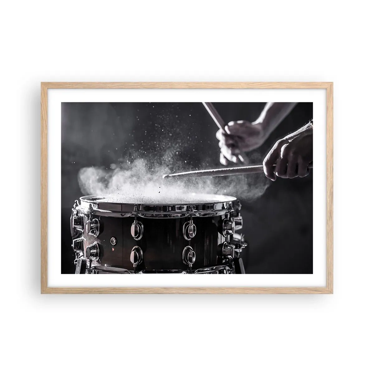 Poster in light oak frame - Pulse of Music - 70x50 cm