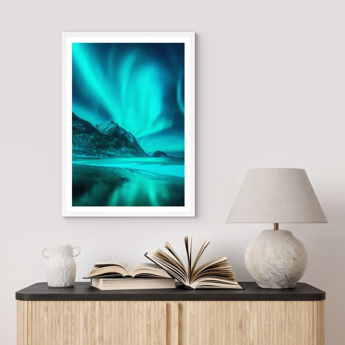 Poster in white frmae - Miracles of the North - 50x70 cm