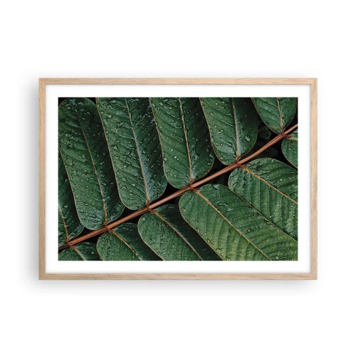 Poster in light oak frame - In Green Rhythm - 70x50 cm