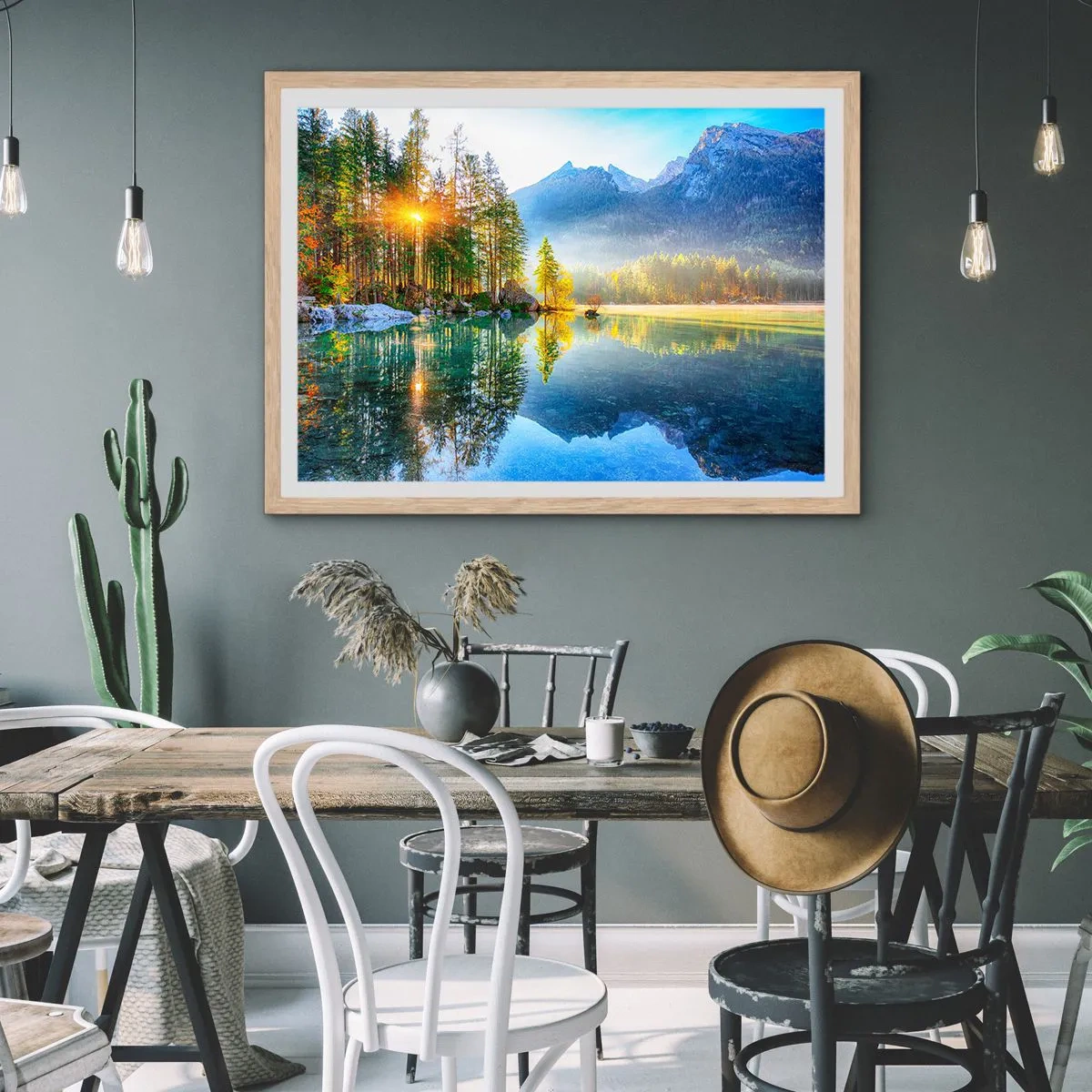 Poster in light oak frame - Majesty and Sweetness - 100x70 cm