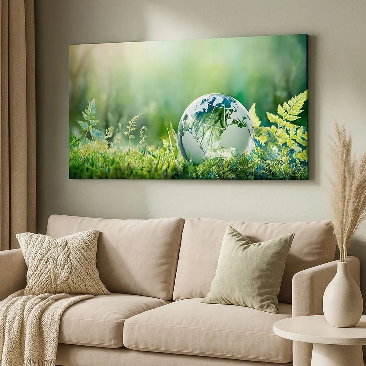 Canvas picture - Green Planet - 100x40 cm