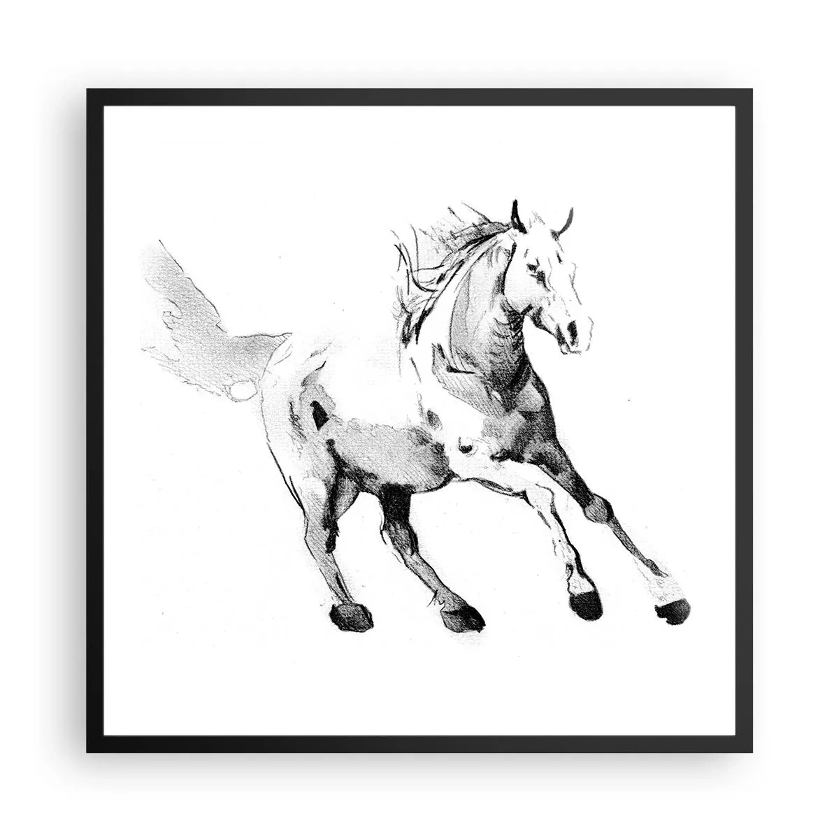 Poster in black frame - Untamed Soul - 60x60 cm