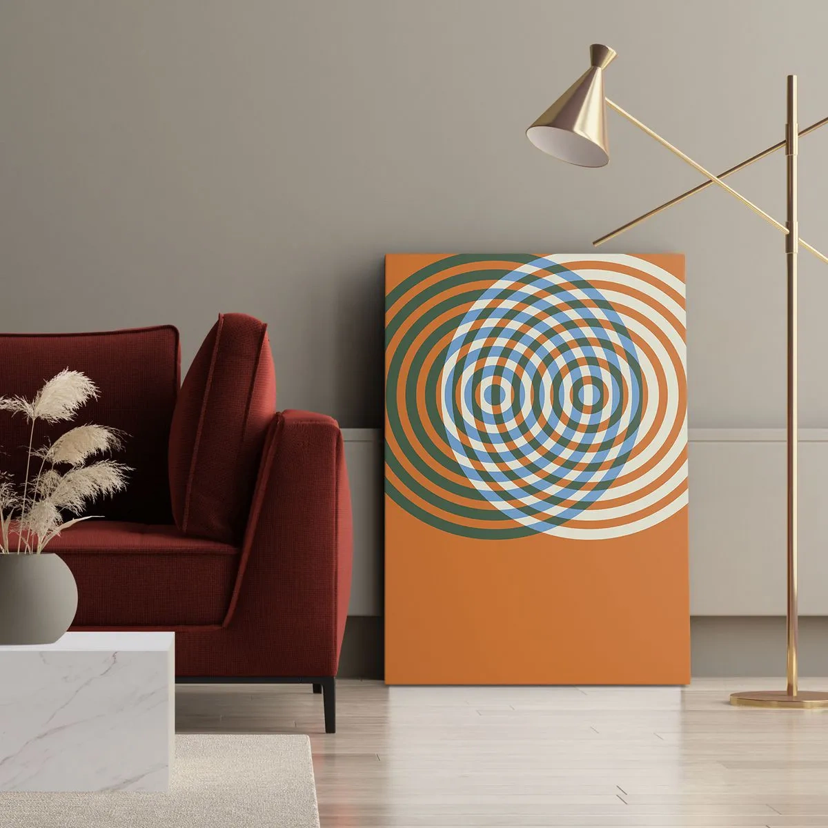 Canvas picture - Abstract Variation on a Circle - 45x80 cm