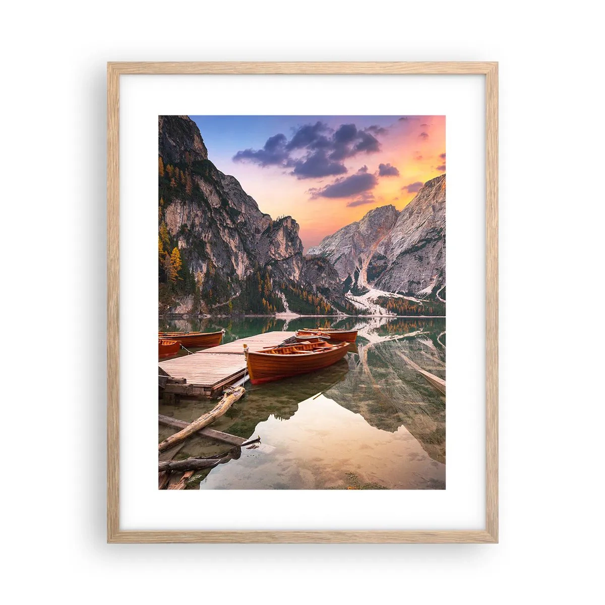 Poster in light oak frame - Promise of a Day - 40x50 cm