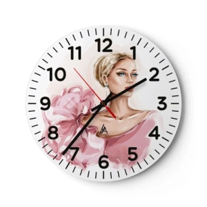 Wall clock - Clock on glass - Like a Painitng - 30x30 cm