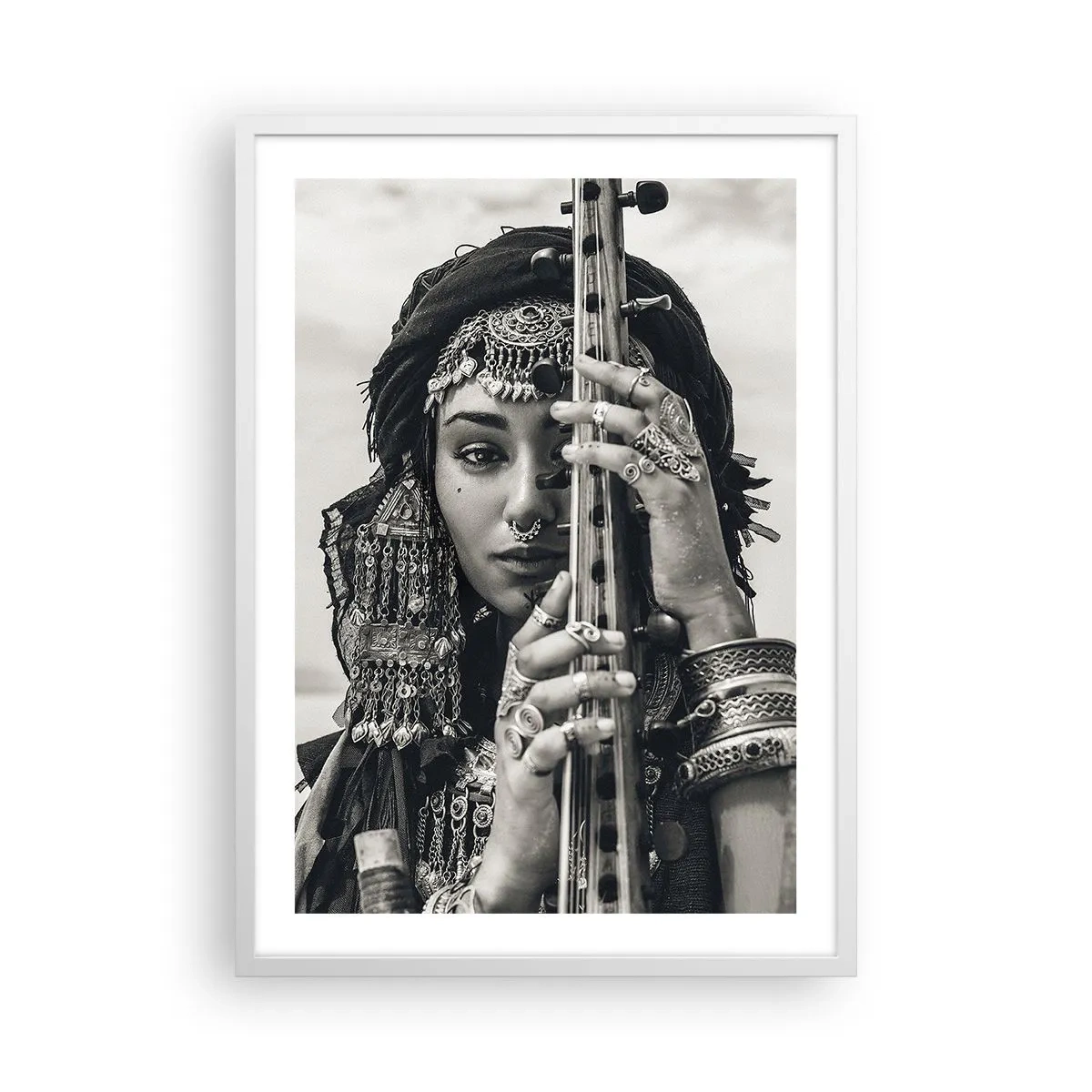 Poster in white frmae - Only Music of the Orient - 50x70 cm