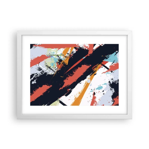 Poster in white frmae - Dynamic Composition - 40x30 cm