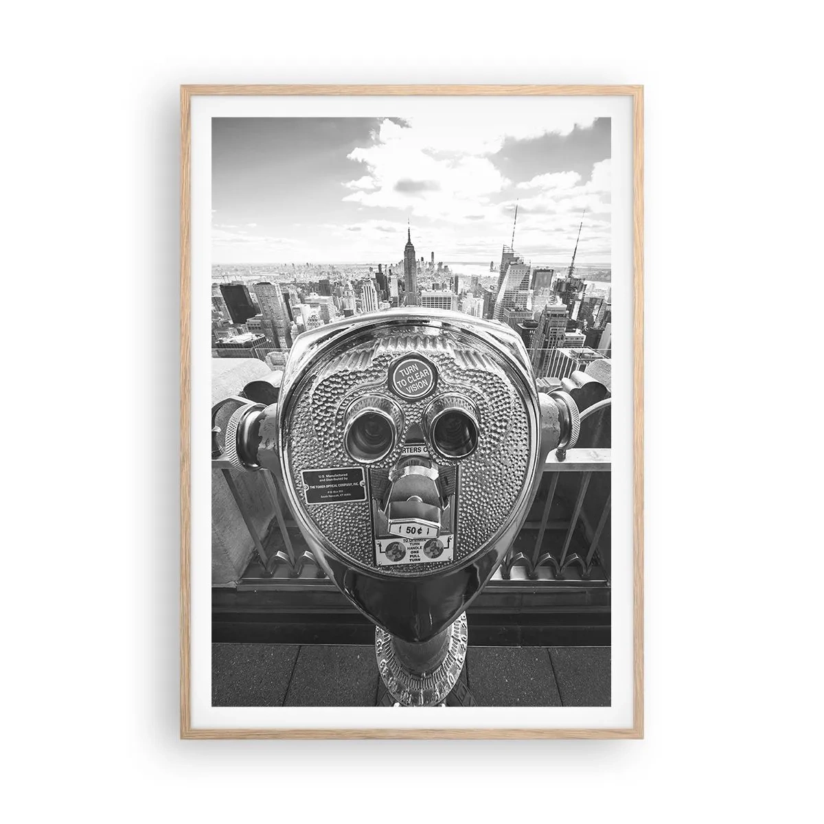 Poster in light oak frame - City of Cities - 70x100 cm