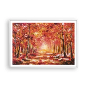 Poster in white frmae - Copper Forest - 100x70 cm