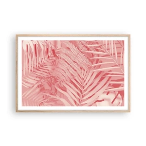 Poster in light oak frame - Pink Concept - 91x61 cm