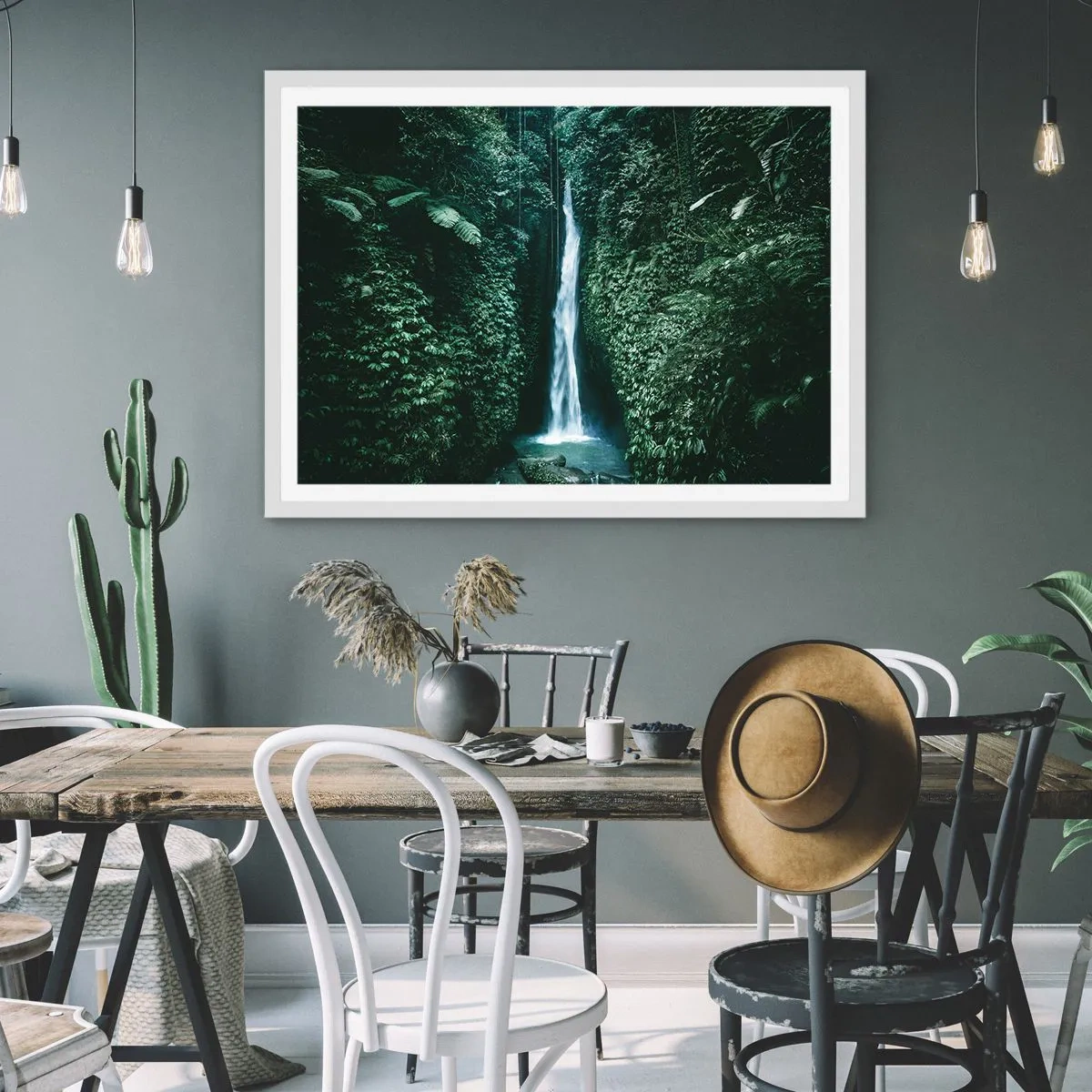 Poster in white frmae - Tropical Spring - 50x40 cm