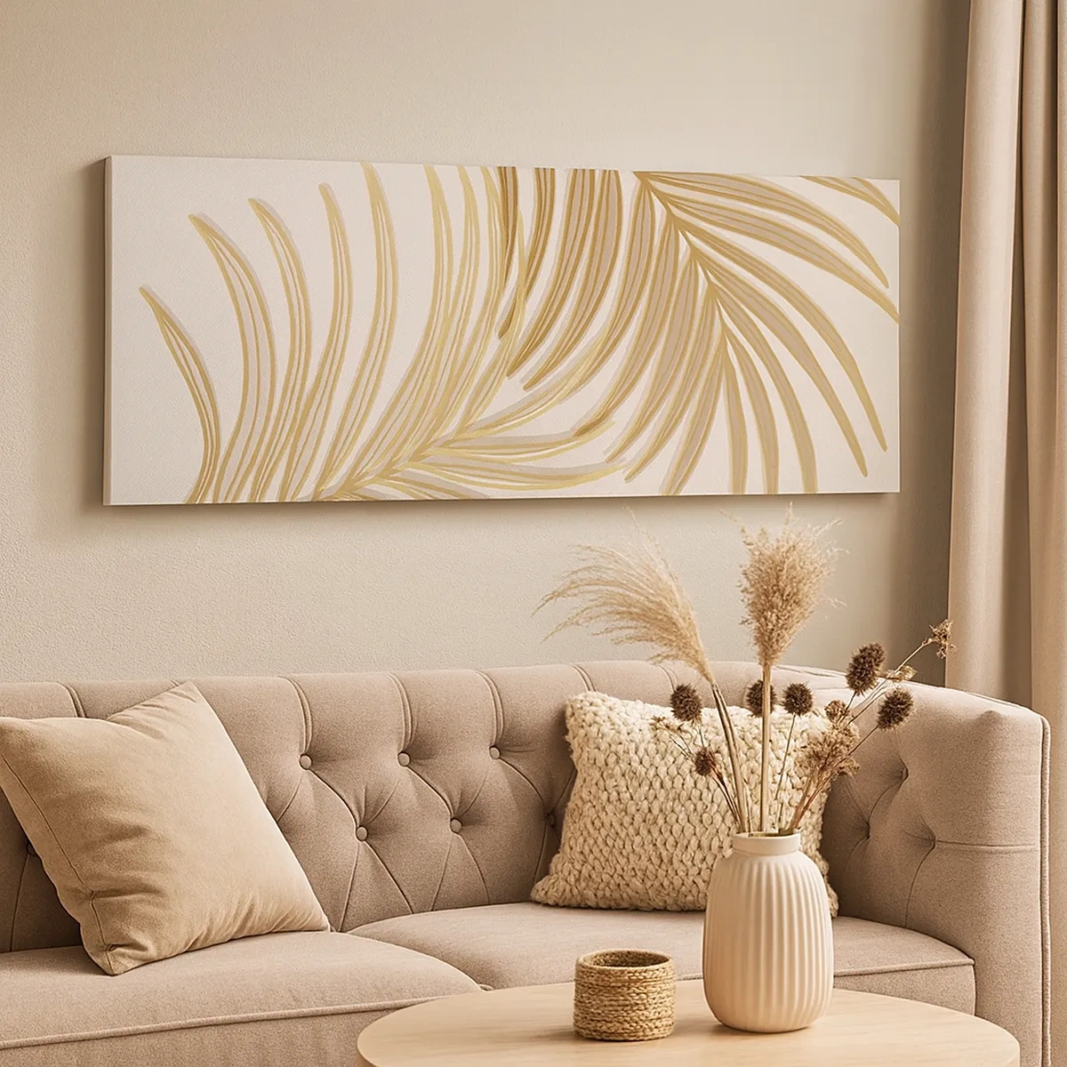 Canvas picture - Golden Palm! - 30x30 cm
