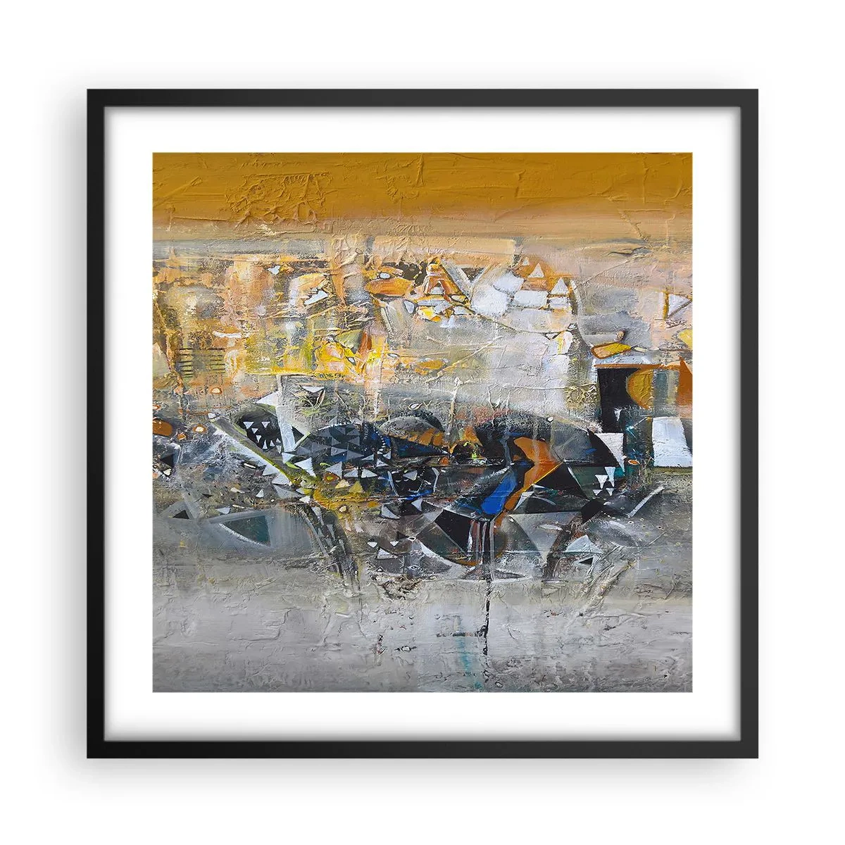 Poster in black frame - All Will Work out - 50x50 cm