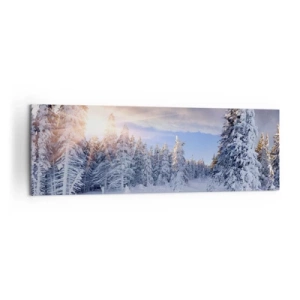 Canvas picture - Snowy Spectacle of Nature - 160x50 cm