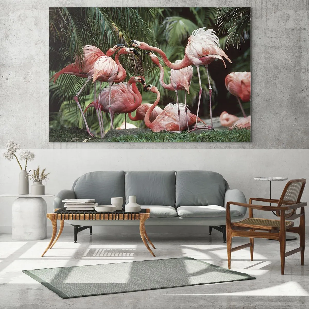 Glass picture - Afternoon Gossip - 140x50 cm