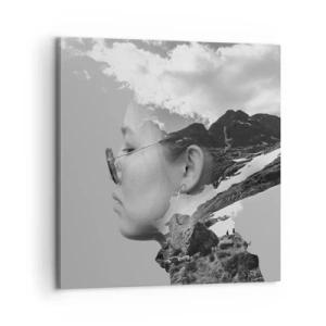 Canvas picture - Cloudy Portrait - 60x60 cm