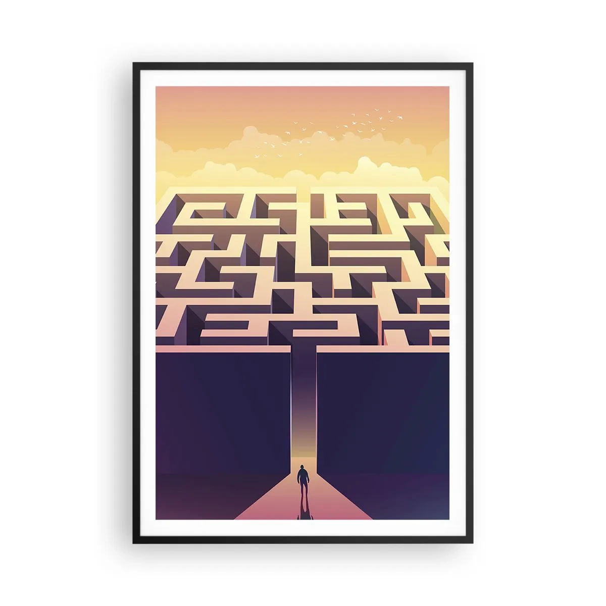 Poster in black frame - Decision Time - 70x100 cm