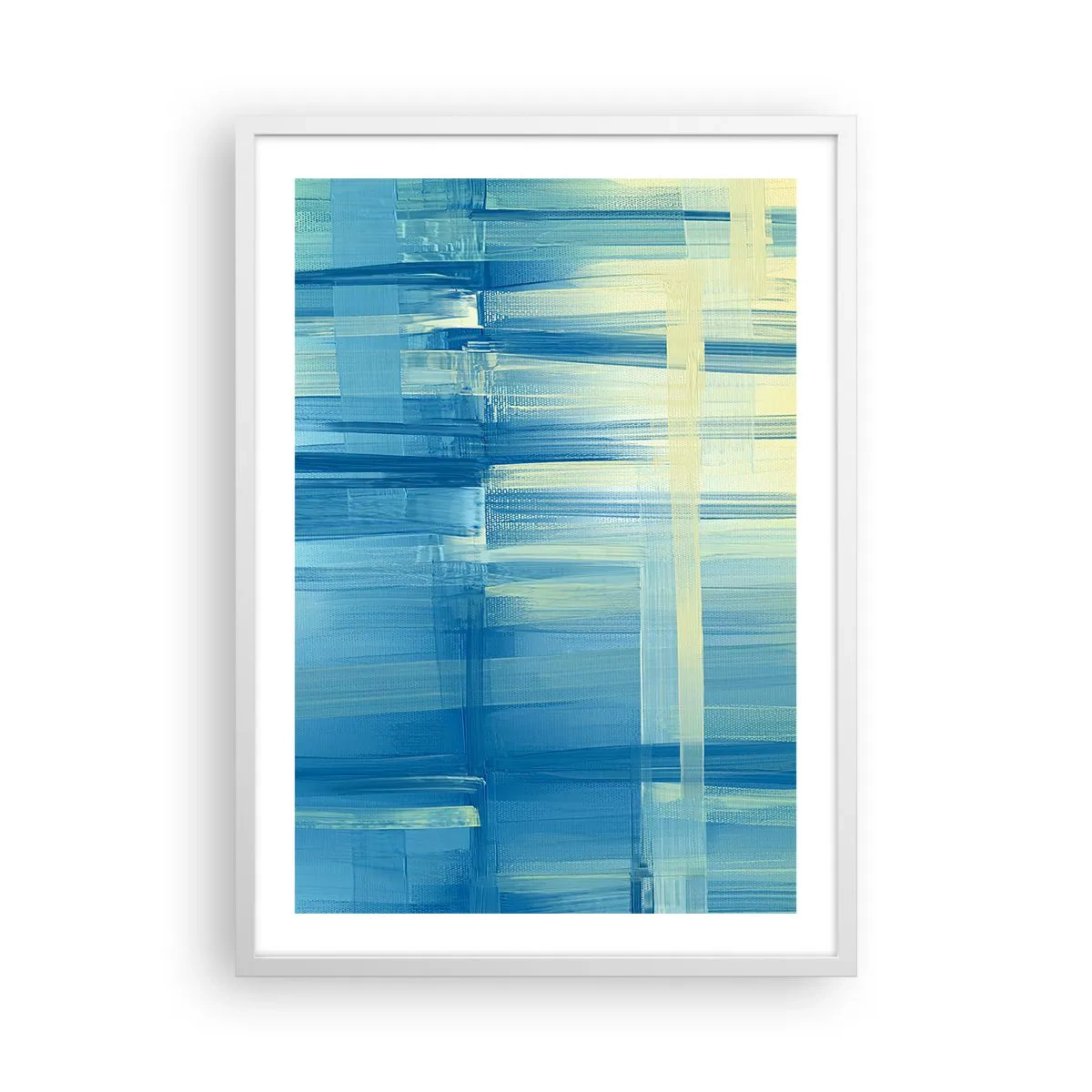 Poster in white frmae - Composition In Turquoise - 50x70 cm
