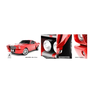 Photo Wallpaper Sample Self-Adhesive Deluxe Sticker - Mustang fast as a Wind - Automotive, Vintage car, Mustang car 1967 - 100x30 cm