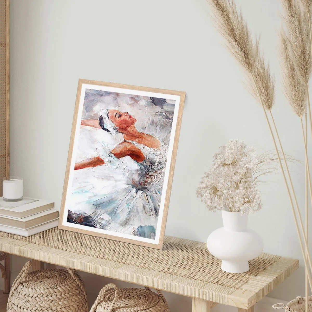 Poster in light oak frame - Delicate and Light As a Tulle - 40x50 cm