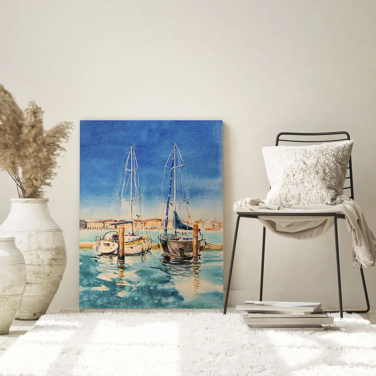 Glass picture - Sunny Lagoon - 50x70 cm