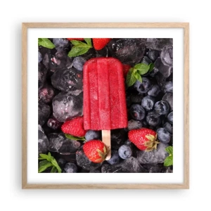 Poster in light oak frame - Flavour of Hot Summer - 50x50 cm