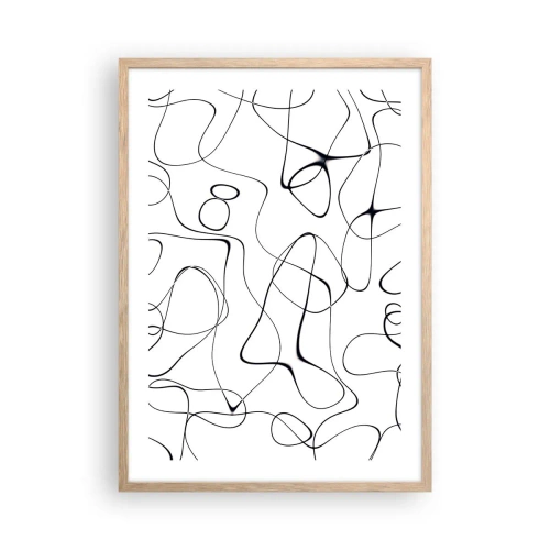 Poster in light oak frame - Life Paths, Trails of Fortune - 50x70 cm