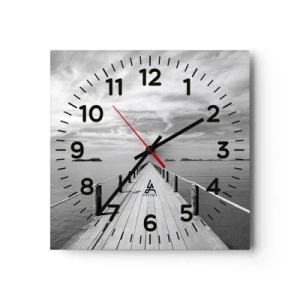 Wall clock - Clock on glass - Maybe a Trip… - 30x30 cm