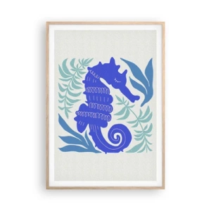 Poster in light oak frame - In Underwater Meadow - 70x100 cm