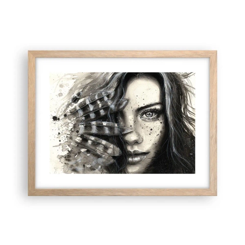 Poster in light oak frame - Wild Beauty - 40x30 cm