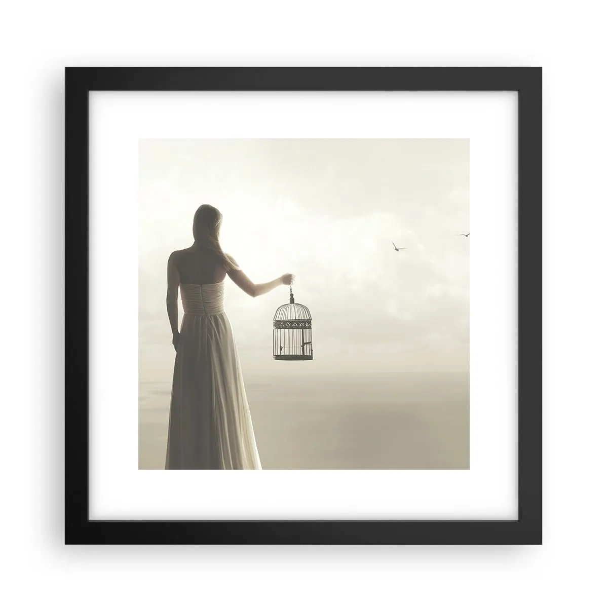 Poster in black frame - Be Free - 30x30 cm