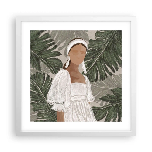 Poster in white frmae - Exotic Portrait - 40x40 cm