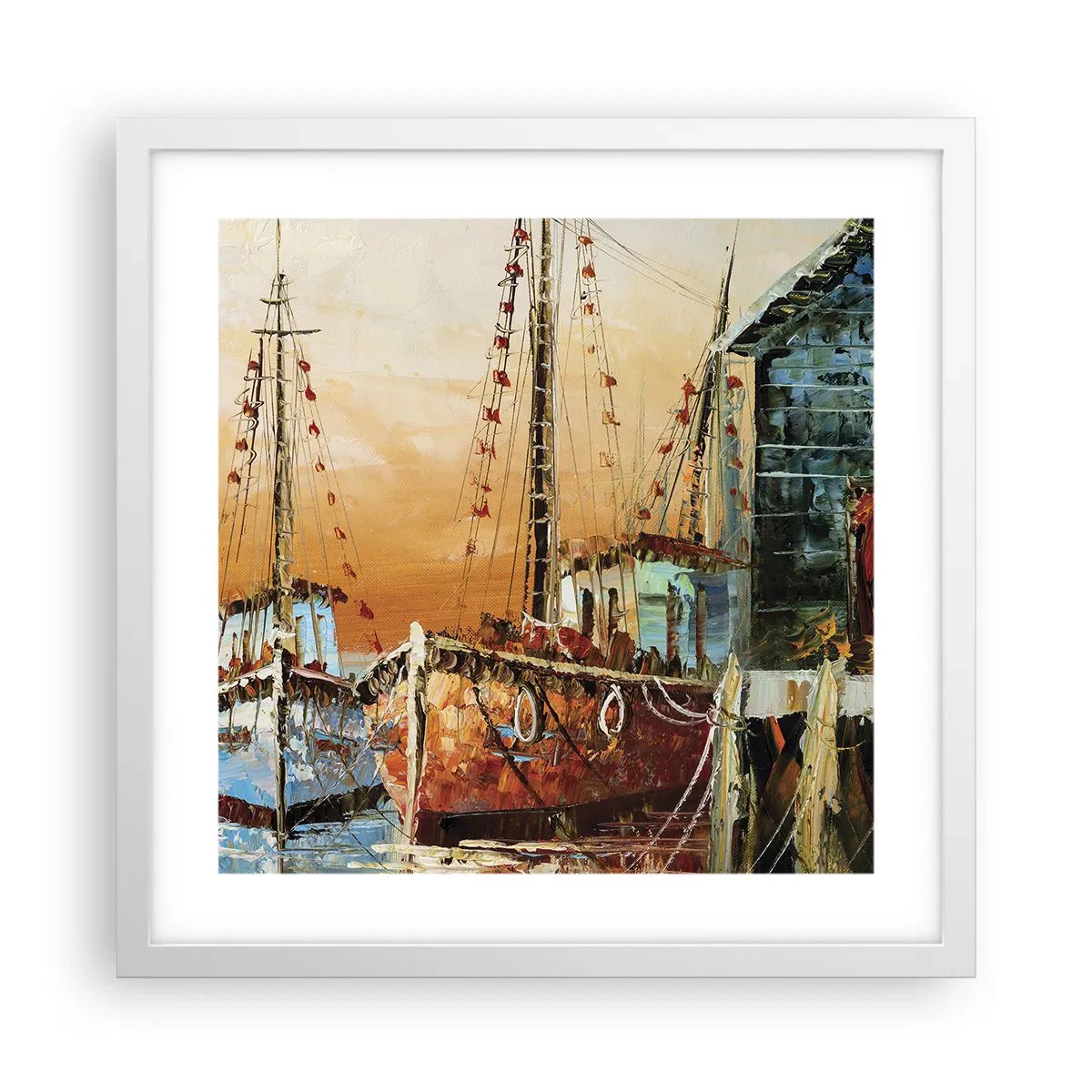 Poster in white frmae - Calm Return - 40x40 cm