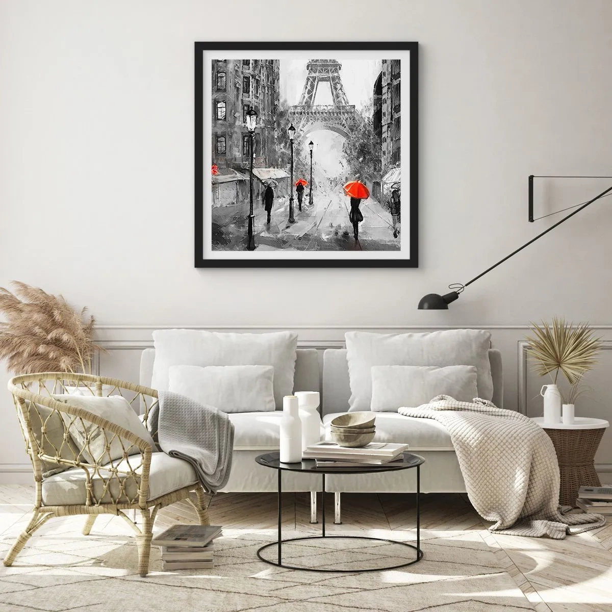 Poster in black frame - All Roads Lead to Her - 60x60 cm