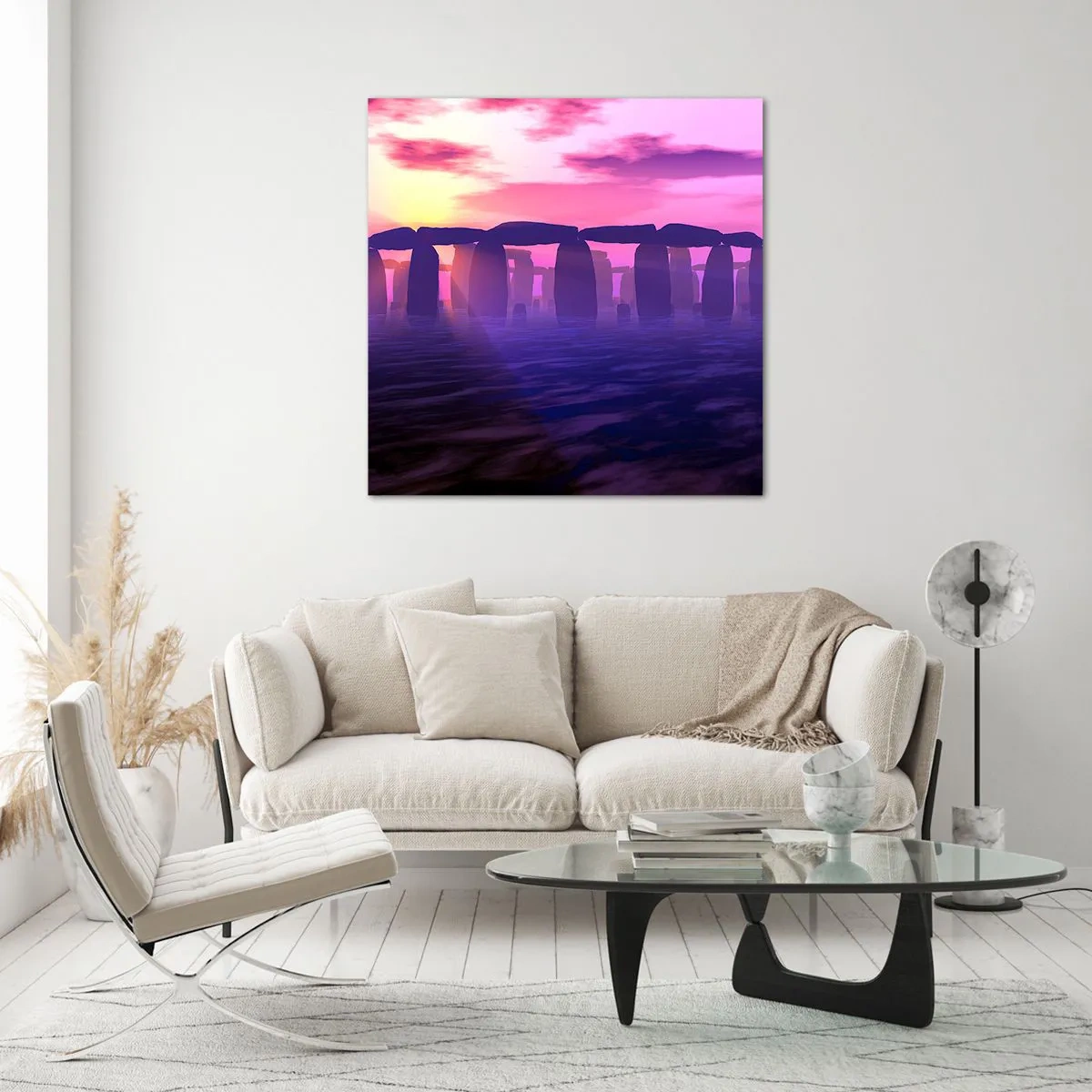 Glass picture - Secret at a Foggy Dawn - 60x60 cm