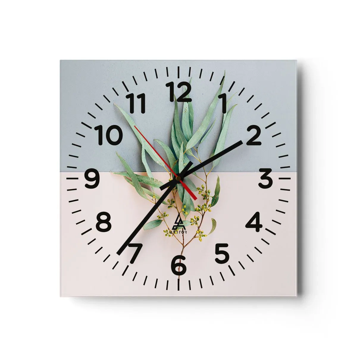 Wall clock - Clock on glass - Pastel Subtlety - 40x40 cm